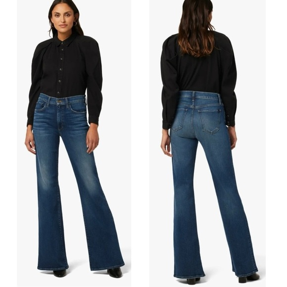 Joe’s Jeans The Molly High-Rise ‘70s-inspired Flare Wide Leg Stretch Denim Jeans - Picture 1 of 11